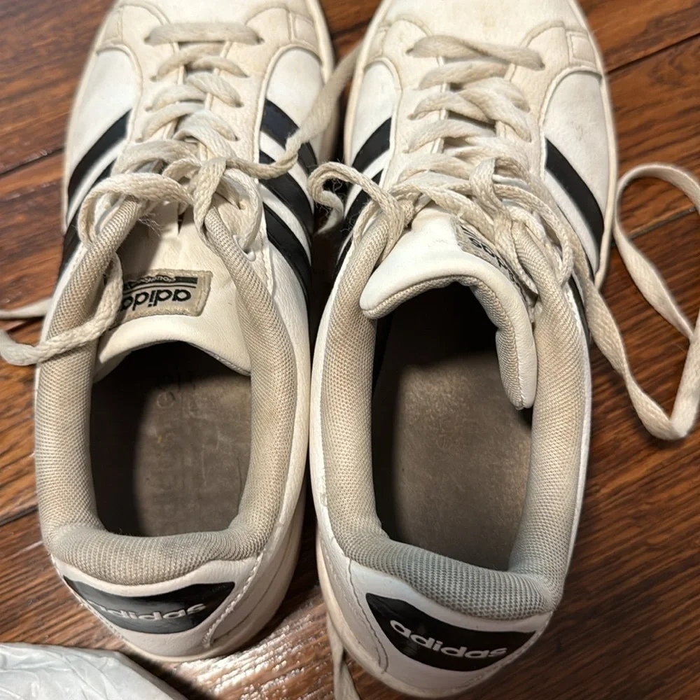 Adidas White and Black Sneakers Classic Minimalist Design